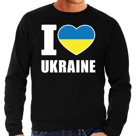 I love Ukraine sweater / trui zwart voor heren