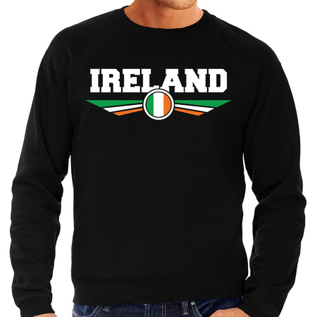 Ierland / Ireland landen sweater / trui zwart heren