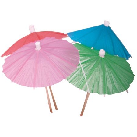 Cocktail umbrellas colored 15 pcs