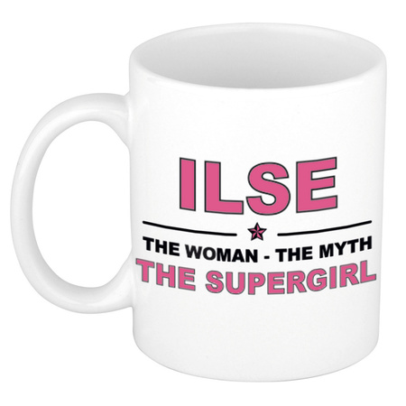 Ilse The woman, The myth the supergirl cadeau koffie mok / thee beker 300 ml