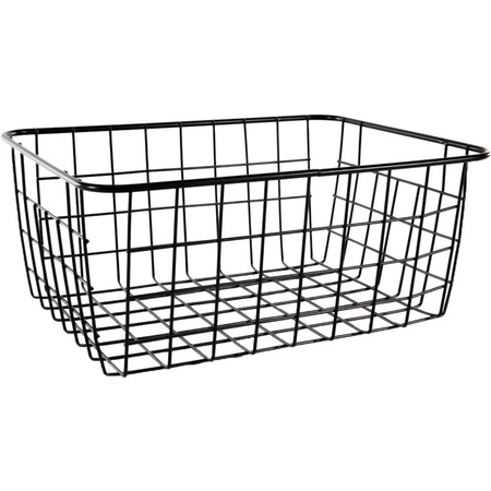 Industrial black wire storage basket 15 x 20 x 8 cm