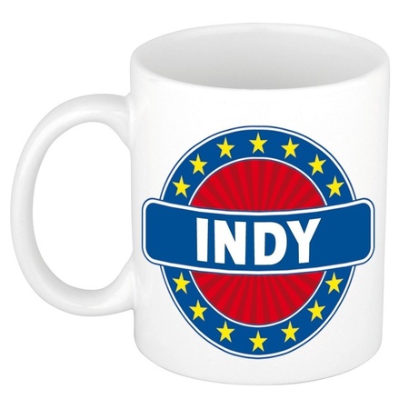 Indy naam koffie mok / beker 300 ml