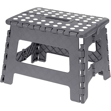 Foldable stool grey 22 cm