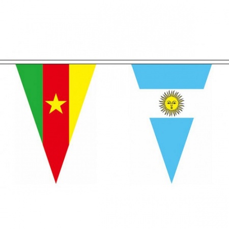 Internationale landen vlaggetjes vlaggenlijn van 11 meter