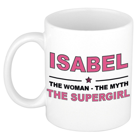 Isabel The woman, The myth the supergirl cadeau koffie mok / thee beker 300 ml