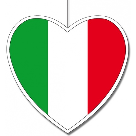 Italie hangdecoratie hart 14 cm