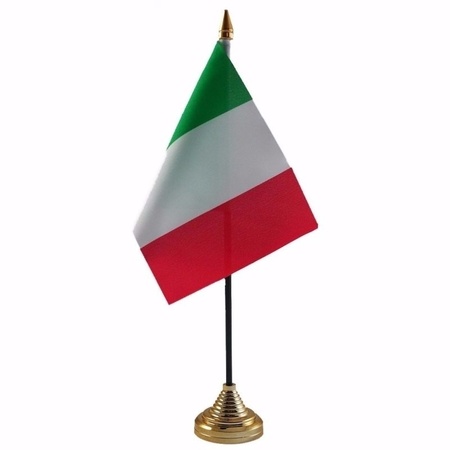 Italia table flag 10 x 15 cm with base