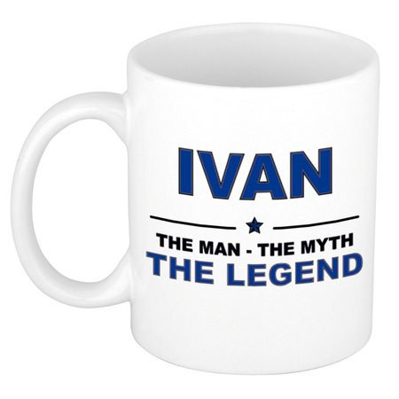 Ivan The man, The myth the legend cadeau koffie mok / thee beker 300 ml