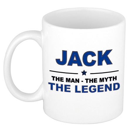 Jack The man, The myth the legend cadeau koffie mok / thee beker 300 ml