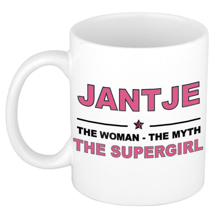 Jantje The woman, The myth the supergirl cadeau koffie mok / thee beker 300 ml