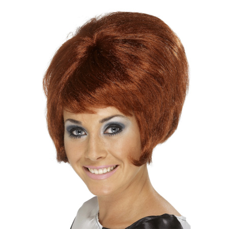 Sixties maroon ladies wig