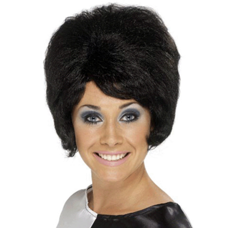 Sixties wig with big black hair