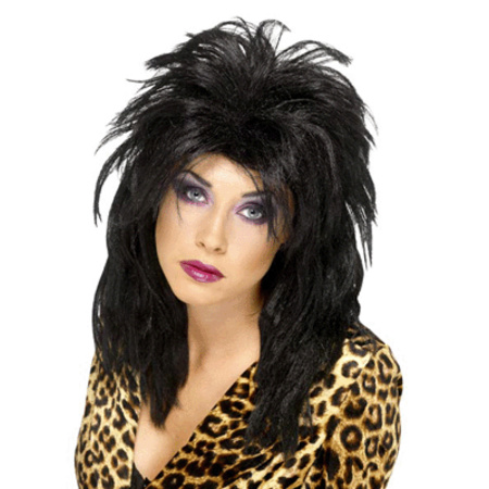 Eighties rockstar wig for women