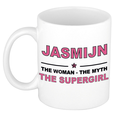 Jasmijn The woman, The myth the supergirl cadeau koffie mok / thee beker 300 ml