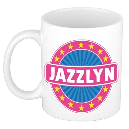 Jazzlyn naam koffie mok / beker 300 ml