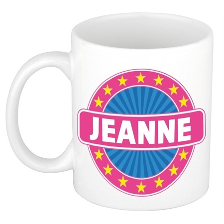 Jeanne naam koffie mok / beker 300 ml