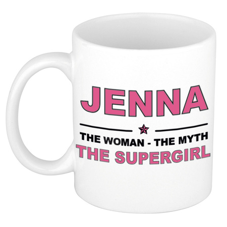 Jenna The woman, The myth the supergirl cadeau koffie mok / thee beker 300 ml