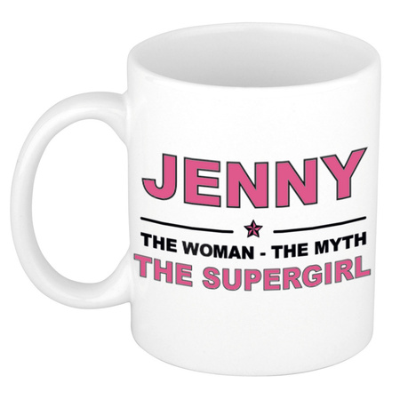 Jenny The woman, The myth the supergirl cadeau koffie mok / thee beker 300 ml