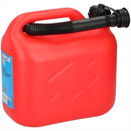 Jerrycan 5 liter rood voor brandstof