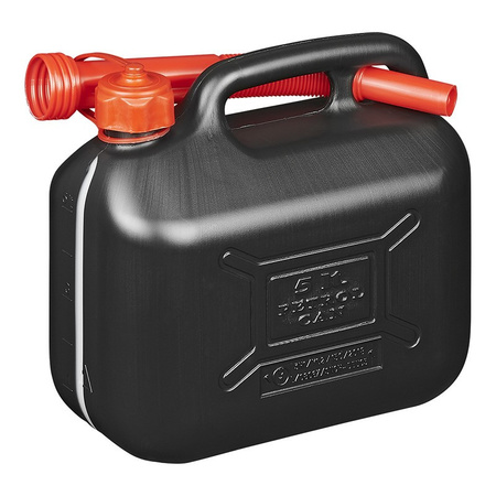 Jerrycan/watertank/benzinetank 5 liters black