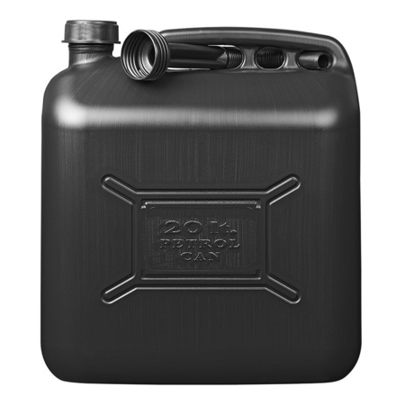 Jerrycan/watertank met schenktuit 20 liter zwart