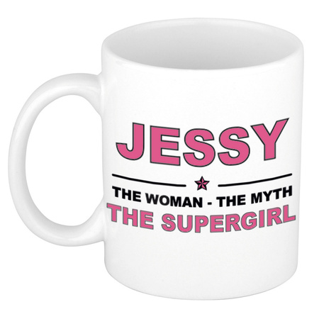 Jessy The woman, The myth the supergirl cadeau koffie mok / thee beker 300 ml