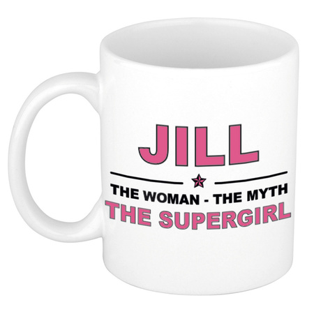 Jill The woman, The myth the supergirl cadeau koffie mok / thee beker 300 ml