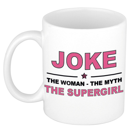Joke The woman, The myth the supergirl cadeau koffie mok / thee beker 300 ml