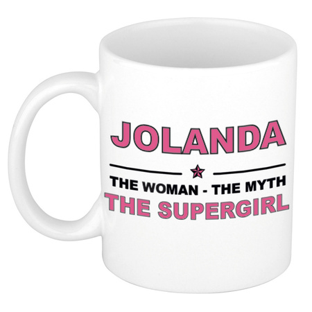 Jolanda The woman, The myth the supergirl cadeau koffie mok / thee beker 300 ml