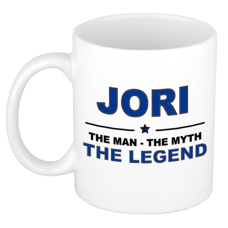 Jori The man, The myth the legend cadeau koffie mok / thee beker 300 ml
