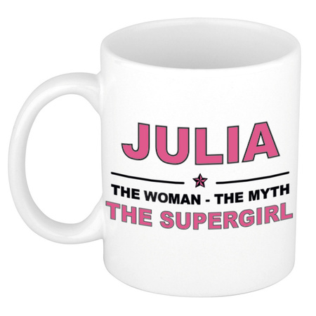 Julia The woman, The myth the supergirl cadeau koffie mok / thee beker 300 ml