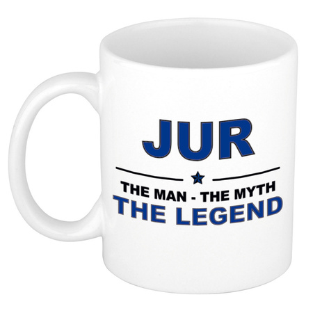 Jur The man, The myth the legend cadeau koffie mok / thee beker 300 ml