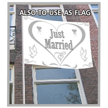 Just Married flag 150 x 100 cm