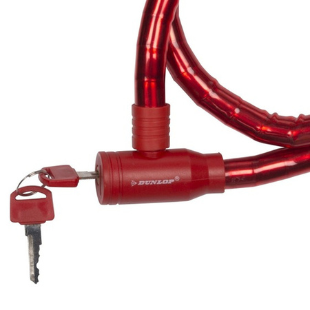 Bike cable lock red 80 cm