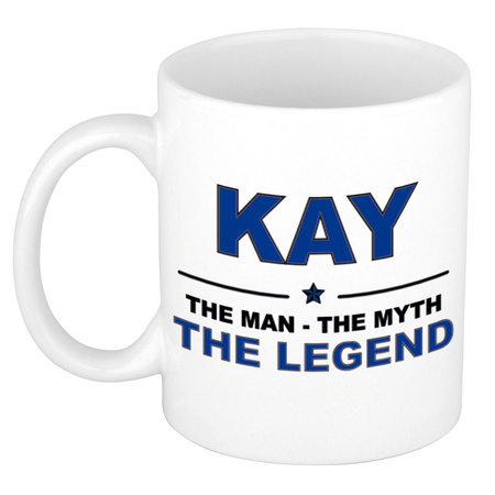 Kay The man, The myth the legend cadeau koffie mok / thee beker 300 ml
