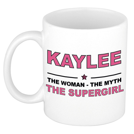 Kaylee The woman, The myth the supergirl cadeau koffie mok / thee beker 300 ml