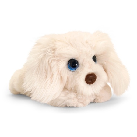 Keel Toys pluche witte Labradoodle honden knuffel 25 cm