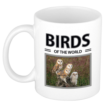 Animal photo mug Barn owl birds of the world 300 ml