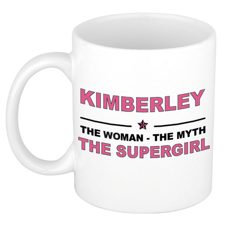 Kimberley The woman, The myth the supergirl cadeau koffie mok / thee beker 300 ml