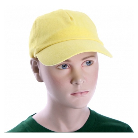 Kinder baseball caps geel
