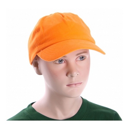 Kinder baseballcap oranje