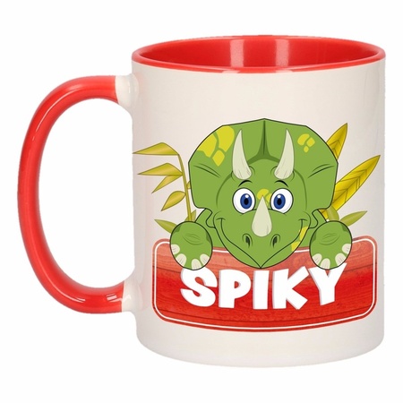 Spiky mug red / white 300 ml