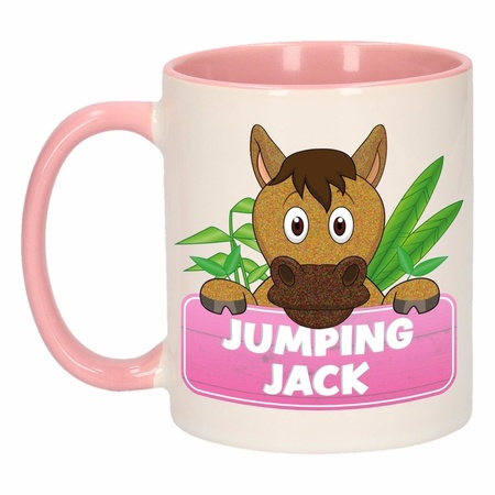 Jumping Jack mug pink / white 300 ml