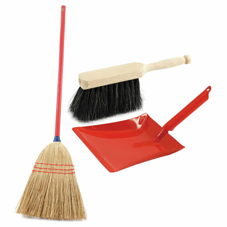 Childrens cleaning set 3-pieces red