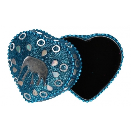 Kinder tanden doosje olifant blauw 6 cm