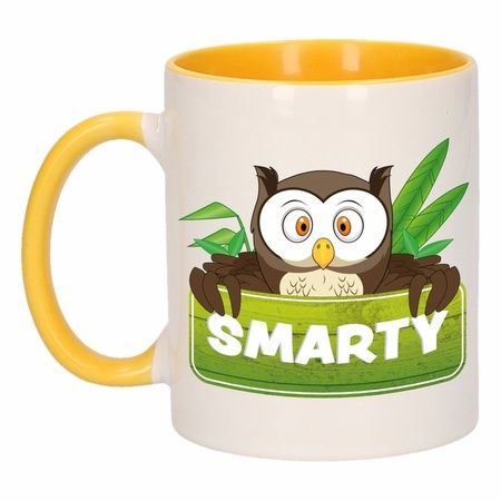 Smarty mug yellow / white 300 ml