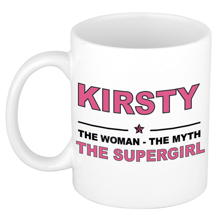 Kirsty The woman, The myth the supergirl cadeau koffie mok / thee beker 300 ml