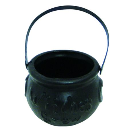 Witches cauldron black small 15 cm