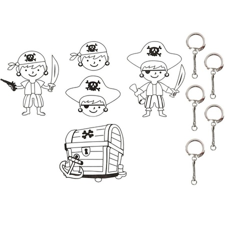 Hobbypackage shrink foil pirate 4 sheets with keychains