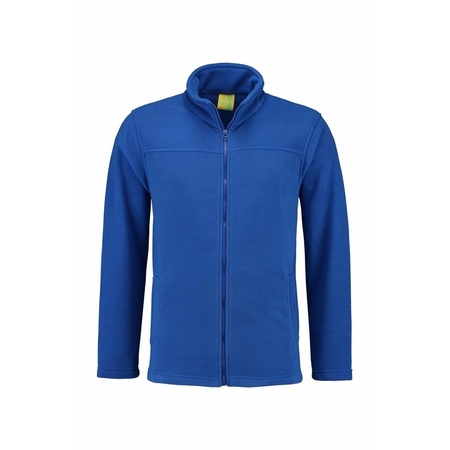 Kobaltblauw fleece vest met rits voor volwassenen